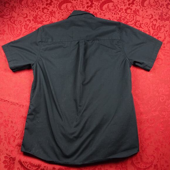 Dixxon Shirt Mens L BLK Short Sleeve Workforce Form Function *Patch Spot in pics - Picture 9 of 10